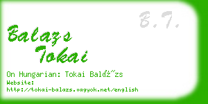 balazs tokai business card